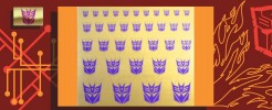 Symbols for Decepticons (Gold backed)