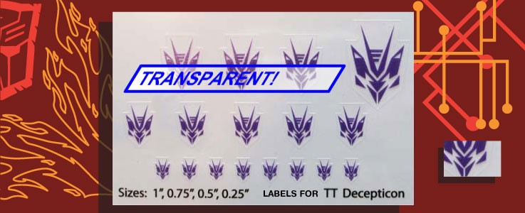 Symbols for Transtech Decepticons