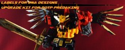 Labels for DNA Designs upgrade kit for POTP Predaking