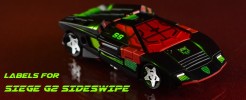 Labels for Siege G2 Sideswipe