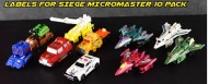Labels for Siege Micromaster 10 Pack