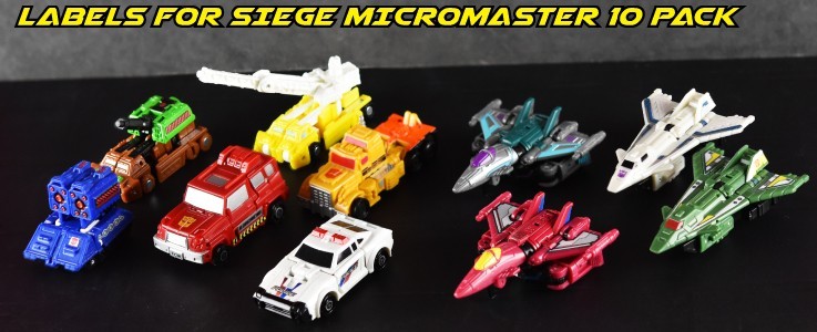 Labels for Siege Micromaster 10 Pack
