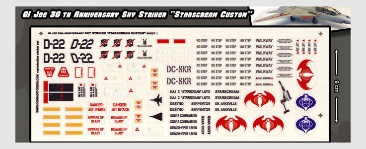 For Skystriker XP-21F 'Starscream' Custom Set