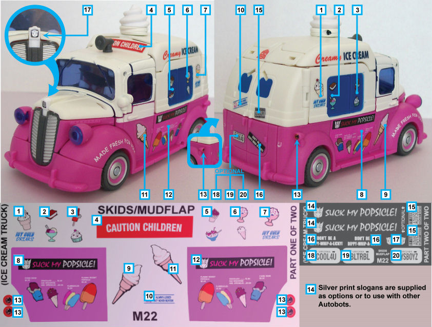 skids and mudflap ice cream truck toy