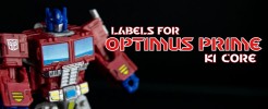 Labels for KI Optimus Prime (Core)