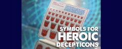 Symbols for Shattered Glass HEROIC Decepticons (Silver Backed)