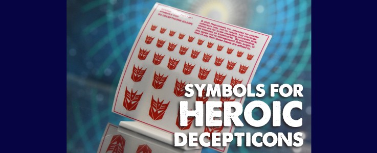 Symbols for Shattered Glass HEROIC Decepticons (Clear Backed)