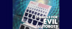 Symbols for Shattered Glass EVIL Autobots (Silver Backed)
