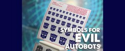 Symbols for Shattered Glass EVIL Autobots (White Backed)
