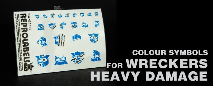 Colour Symbols for Wreckers (Heavy Damage)