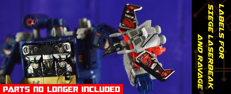 Labels for Siege Laserbeak and Ravage (LABELS ONLY)