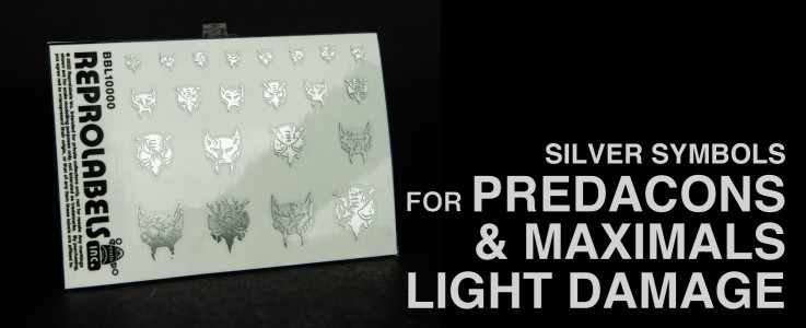 Silver Symbols for Predacons & Maximals (Light Damage)