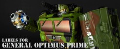 Labels for Legacy General Optimus Prime