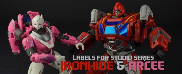 Labels for Studio Series Ironhide & Arcee