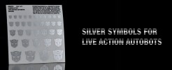 Silver Symbols for Live Action Autobots