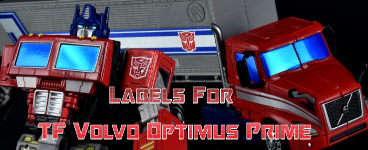 Labels for Transformers Generations Volvo Optimus Prime