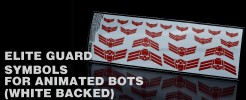Symbols for Animated Elite Guard Bots (White Backed)