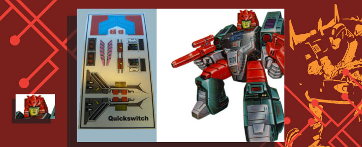 Transformers GENERACIÓN 1 G1 Autobot quickswitch REPRO Etiquetas 