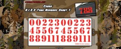 HISS Number Sheet 1 - Red