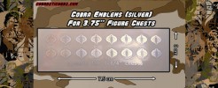 Cobra Command chest emblem for 3+3/4" figures (silver)