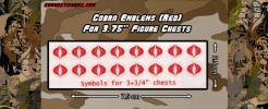 Cobra Command chest emblem for 3+3/4" figures (red)