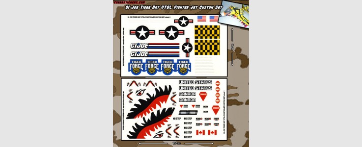GI Joe Tiger Rat VTOL Fighter Jet Custom Set 2 sheet GI Joe Tiger Rat VTOL Fighter Jet Custom Set 2 sheet
