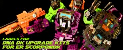 Labels for DNA DK-21 Scorponok Upgrade Kits