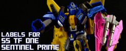 Labels for SS TF:ONE Sentinel Prime