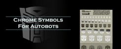 Chrome Symbols For Autobots (Clear Backed)