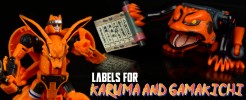 Labels for Collab Kurama & Gamakichi