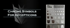 Chrome Symbols For Decepticons (Clear Backed)