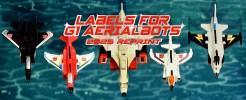 Labels for G1 Aerialbots (2025 Reprint)