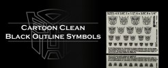 Cartoon Clean Outline Symbols (Black)