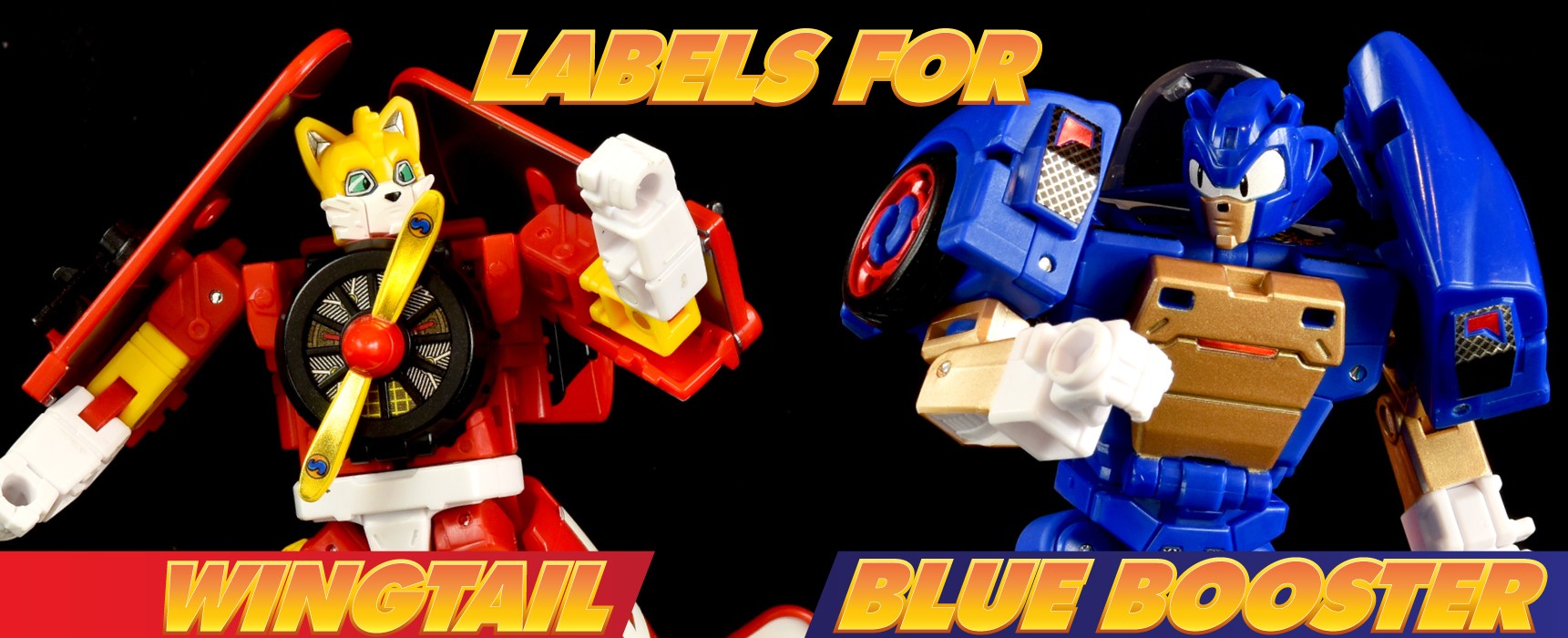 Stickers & Labels for Collab Blue Bomber & Wingtail - Toyhax