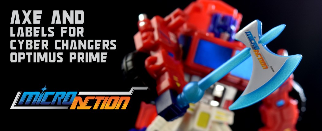 Labels & Axe Part for MA-02 Optimus Prime - Toyhax