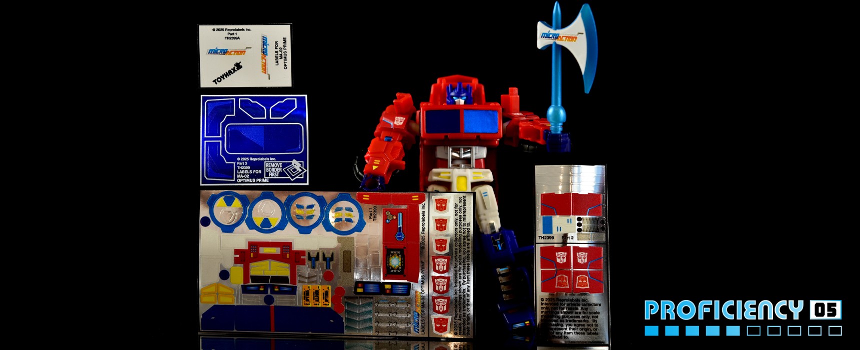 東方3Dパネル Labels & Axe Part for MA-02 Optimus Prime - Toyhax