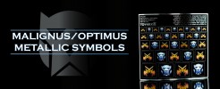 Symbols for Malignus/Optimus Factions (Metallic)
