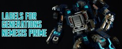Labels for Gen. Armada Nemesis Prime