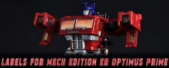 Labels for MECH Edition ER Optimus Prime