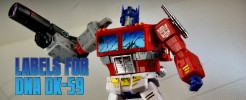 Labels for DNA DK-59 Upgrade Kit & SS86 Optimus Prime