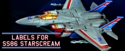 Labels for SS86 Starscream