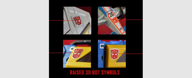 Raised 3D Bot Symbols