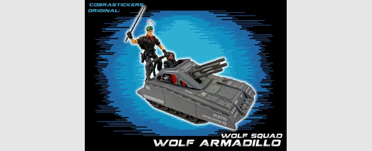 for GI JOE Wolf Squad Wolf Armadillo tank (2017)
